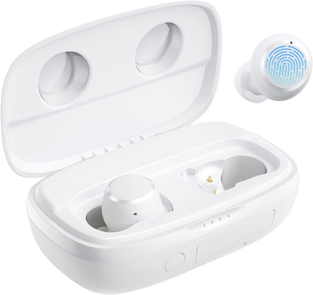 Wireless Earbuds Bluetooth 5.2 IPX8 Waterproof in-Ear with Mic White Pack of 2 R891