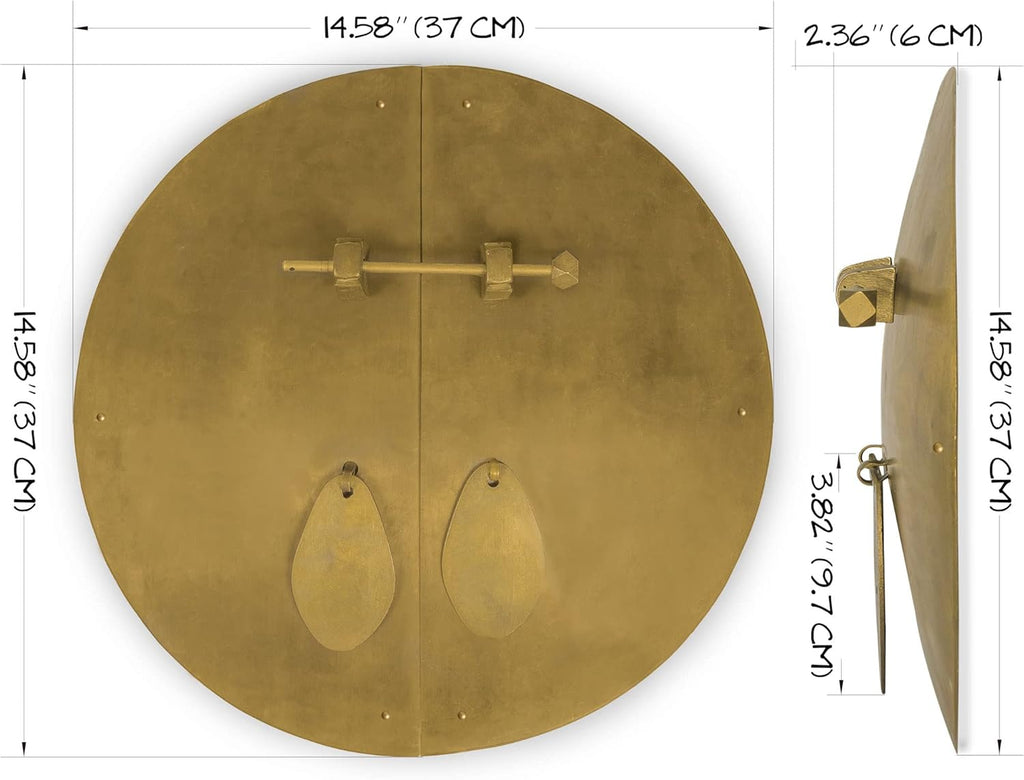 Fat Brass Cabinet Face Plate Backplate Hardware Set Pack of 2 C2238