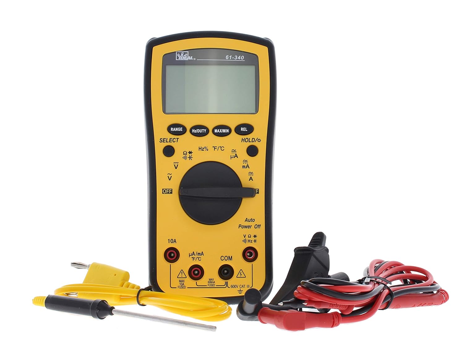 Digital Multi-Meter with TRMS, Temp, Cap, Hz, Backlight, CATIII for 600v A732