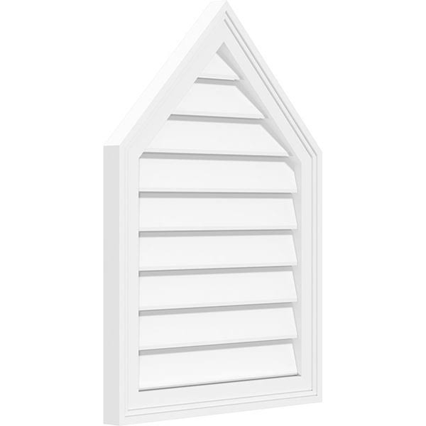 Peaked Top Surface Mount PVC Gable Vent K8617