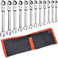 12pc Ratchet Spanner 8-19mm Metric Wrench Set N58760
