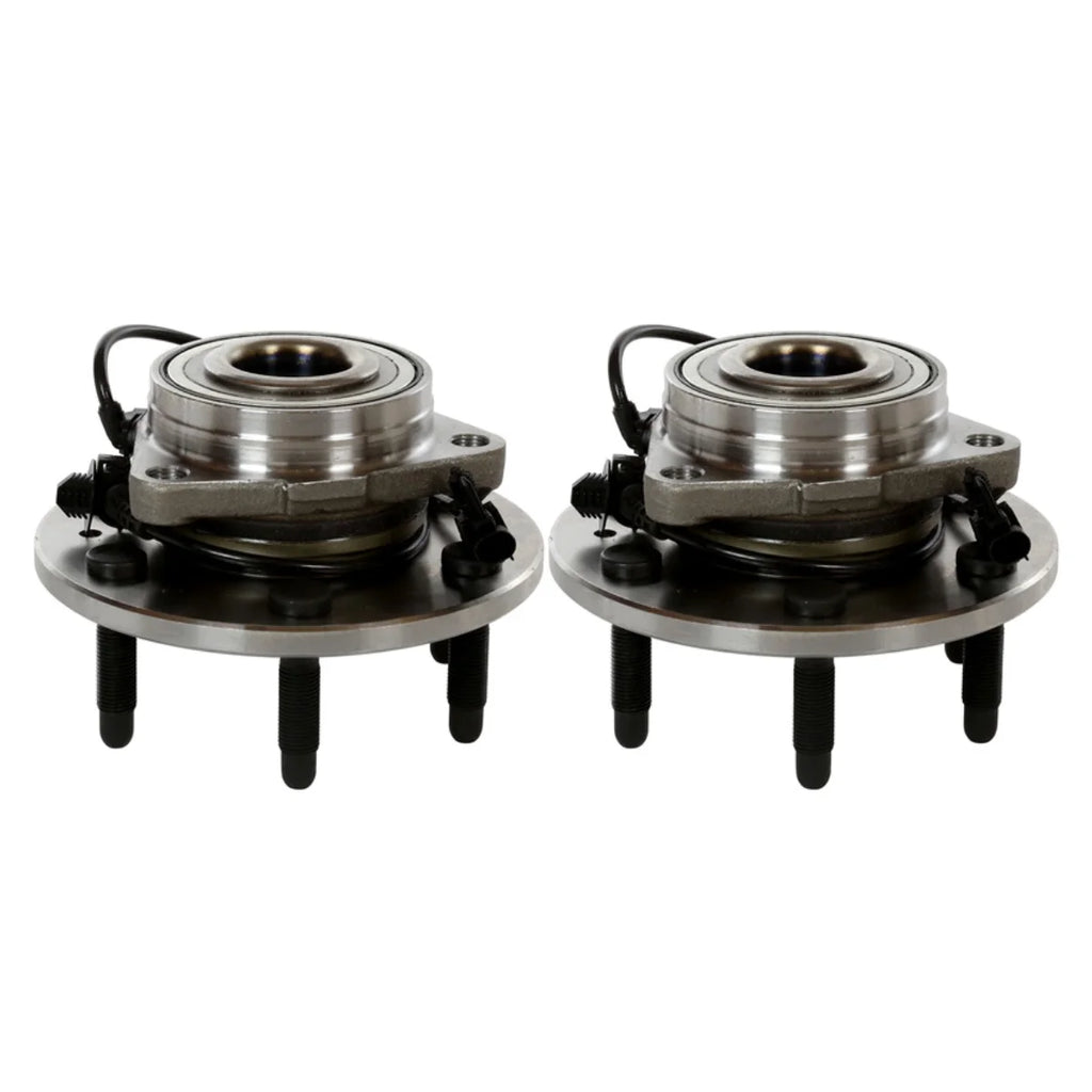 Front Wheel Bearing Hubs Drilled Slotted Rotors Black Ceramic Pads Kit Z68564
