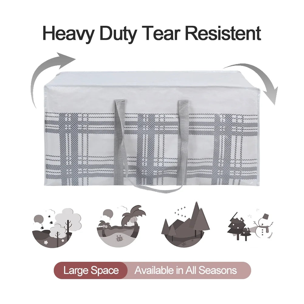 Extra Large Heavy Duty Moving Bags with Zipper and Strong Handles 8PACKS L9157