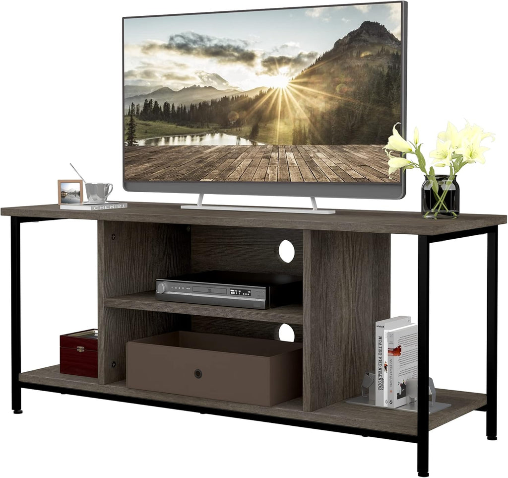 French Oak Grey TV Stand with Storage O4579