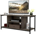 French Oak Grey TV Stand with Storage O4579