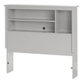 Twin Bookcase Headboard Soft Gray R9373