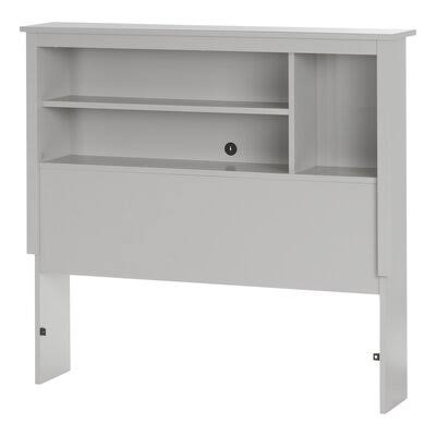 Twin Bookcase Headboard Soft Gray R9373