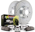 Front Z26 Carbon Fiber Brake Pads with Drilled & Slotted Brake Rotors Kit N355