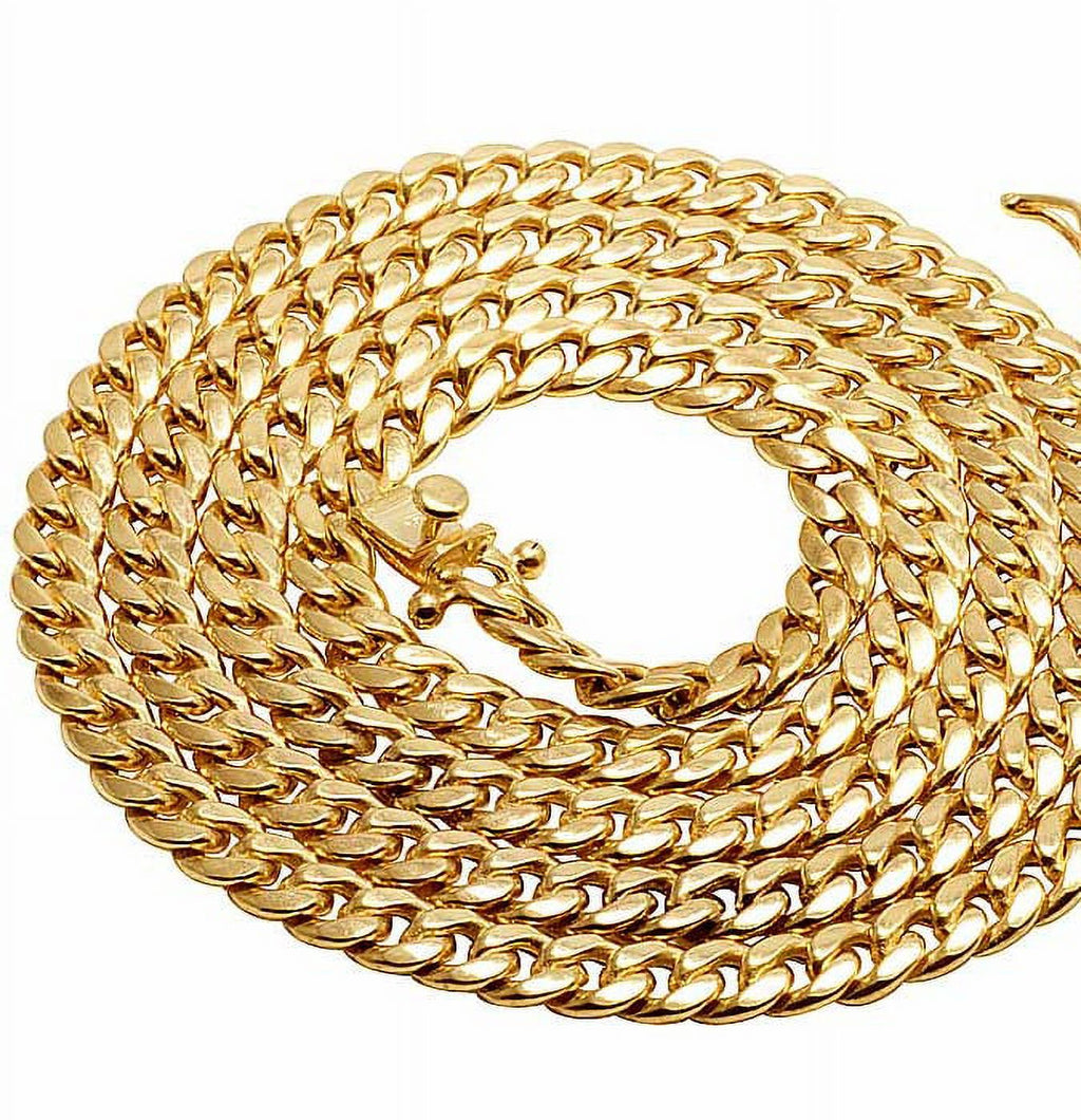 10K Yellow Gold Miami Cuban Link Chain J344743