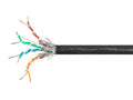Black 1000ft Cat7 S/FTP Solid 23AWG Bulk Bare Copper Network Cable E384