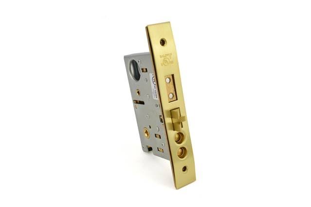Mortise Lock with Strike Satin Brass Lever X12156