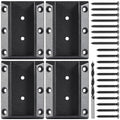 304 Stainless Steel Deck Railing Bracket, 2 Pairs, Black C2569
