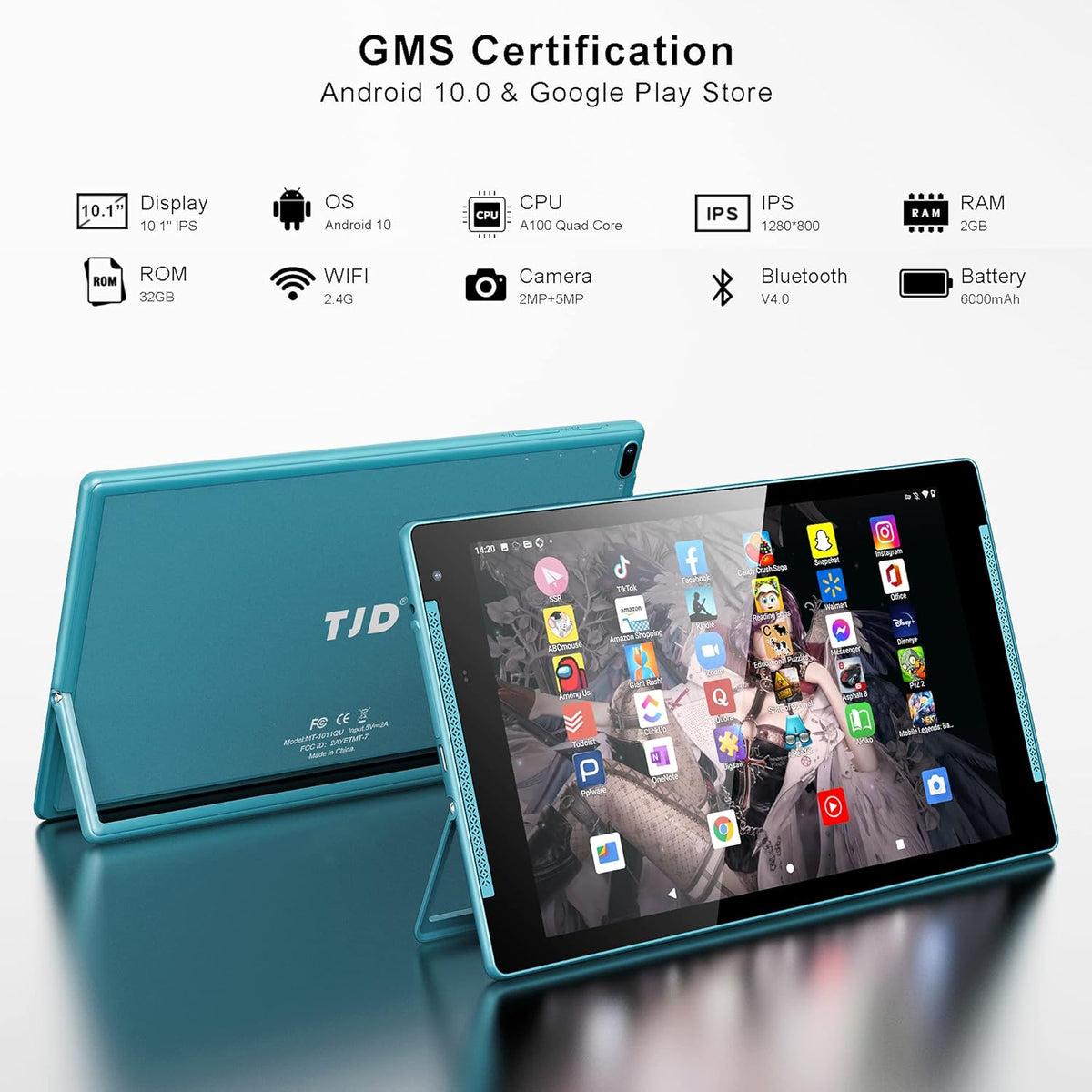 10.1 Inch Android Tablet with 32GB Storage E714814