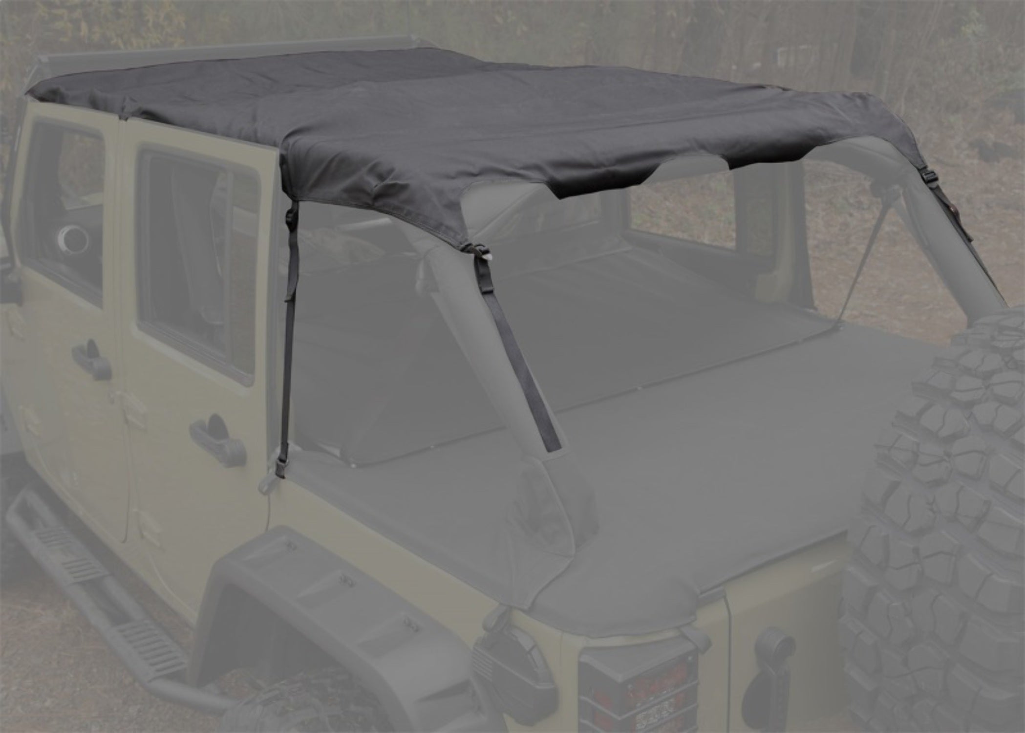 Black Diamond Jeep Wrangler JK 4 Door Pocket Island Topper C917