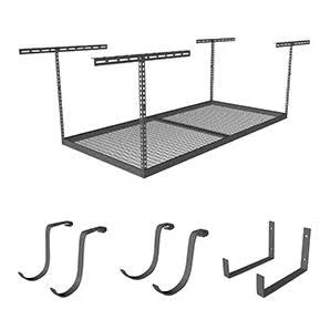 Overhead Storage Combo with 2 Racks and 8 Hooks N546