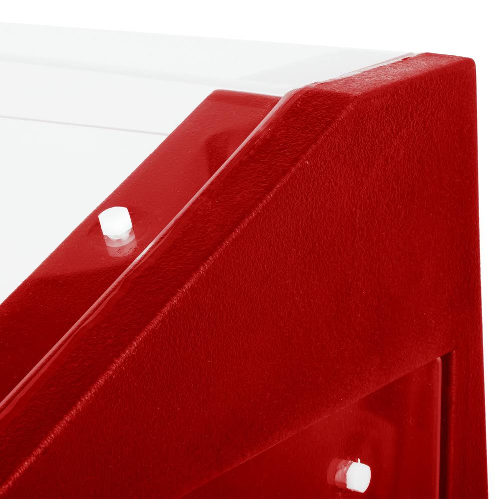 4& Red Free-Standing Sneeze Guard H85781