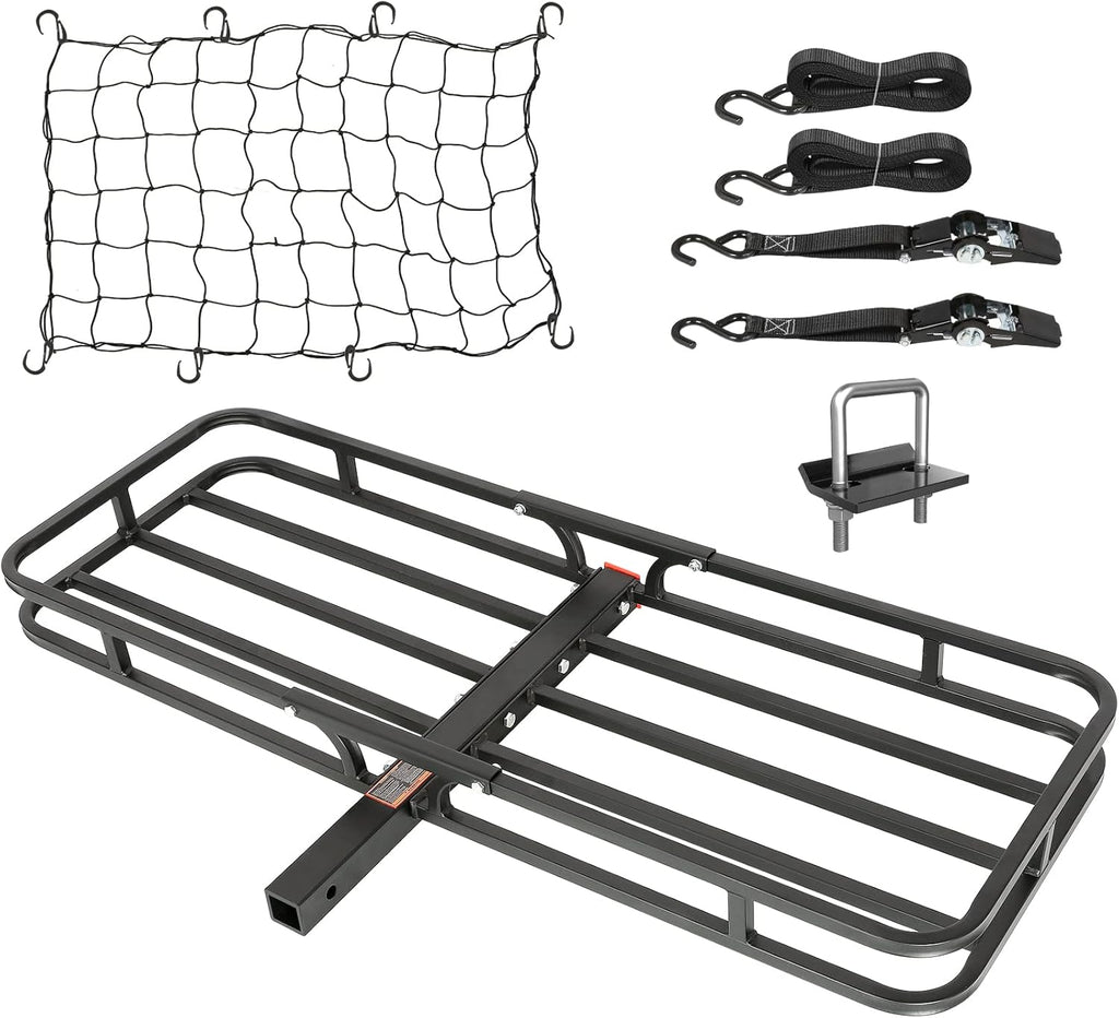 Hitch Mount Cargo Carrier with Net and Strap D215020