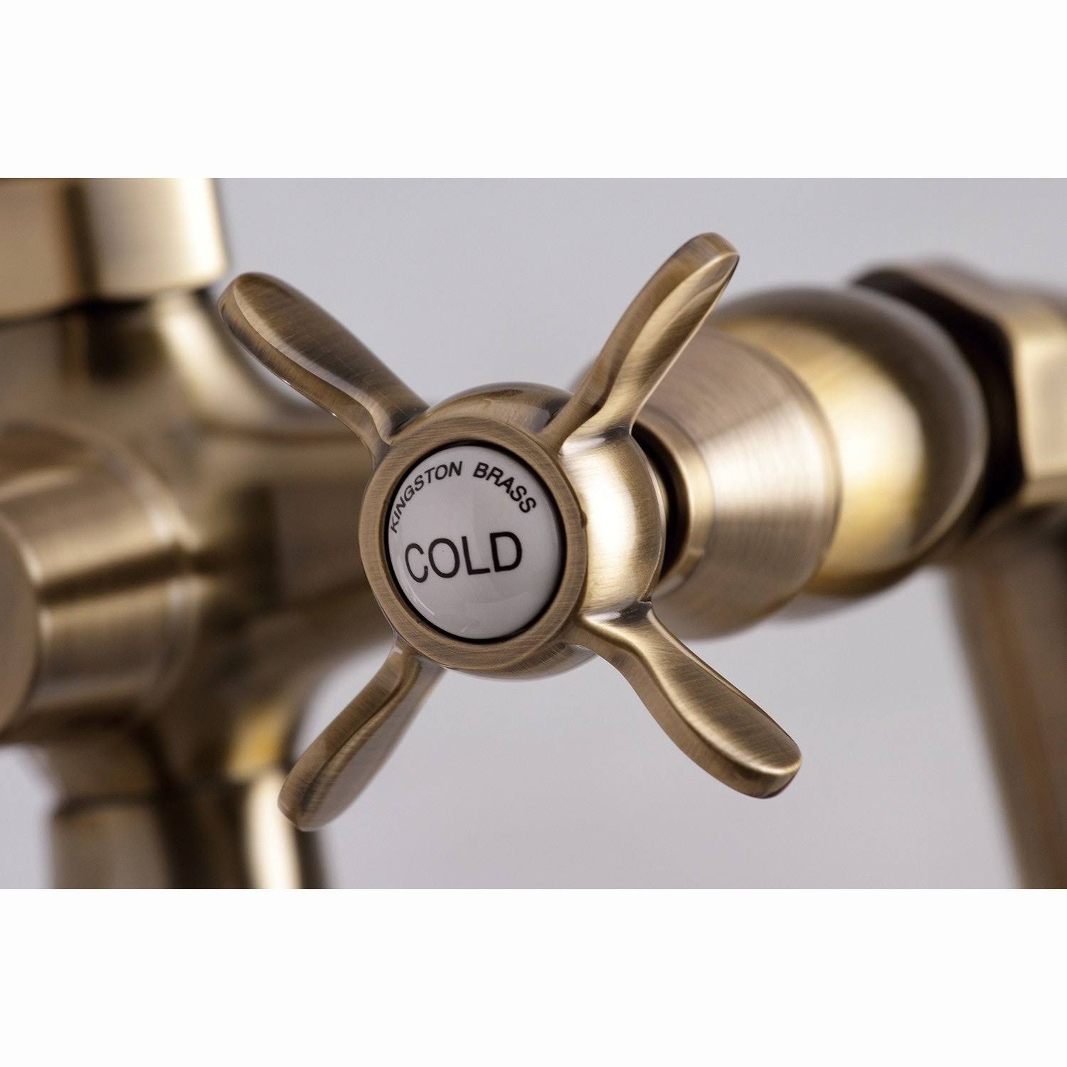 Brushed Brass Clawfoot Tub Faucet with Hand Shower M994236