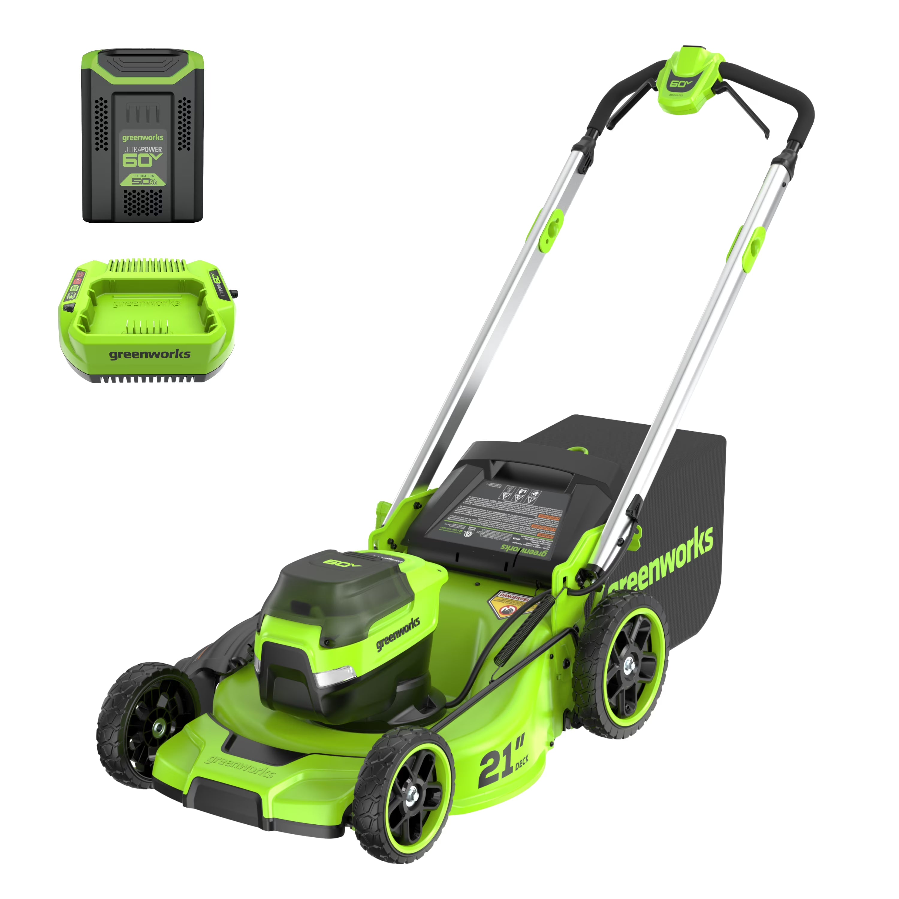 60V 21" Push Lawn Mower with 5.0 Ah Battery & Charger A719