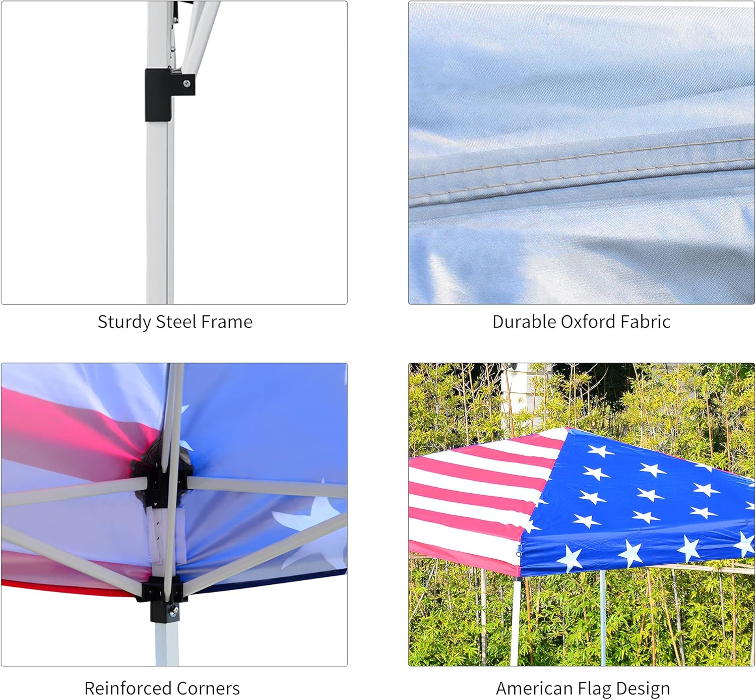 10'x 10' Outdoor Pop Up Canopy Tent with Slanted Legs U722
