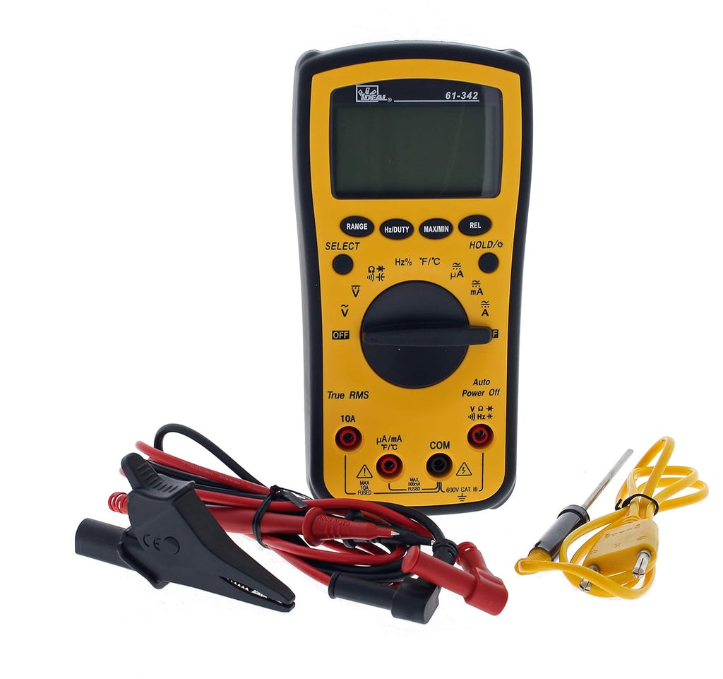Digital Multi-Meter with TRMS, Temp, Cap, Hz, Backlight, CATIII for 600v A732