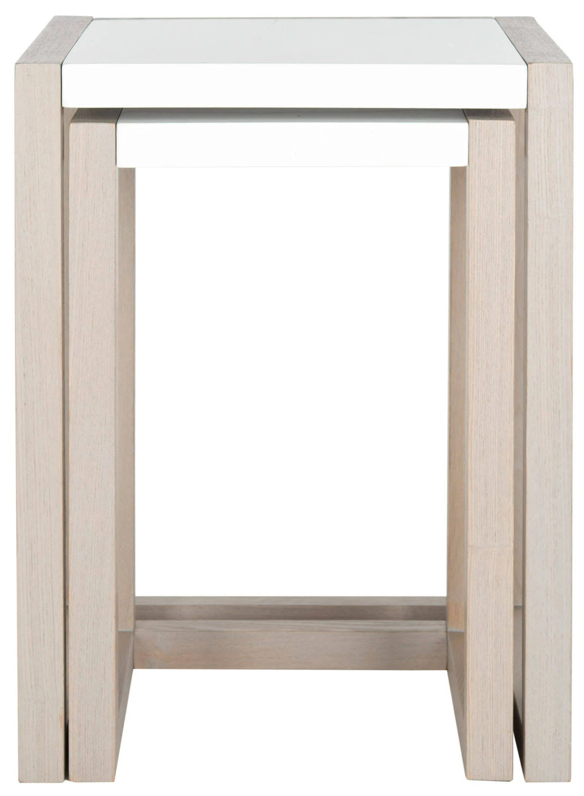 White Grey Lacquer Stacking Table G81772