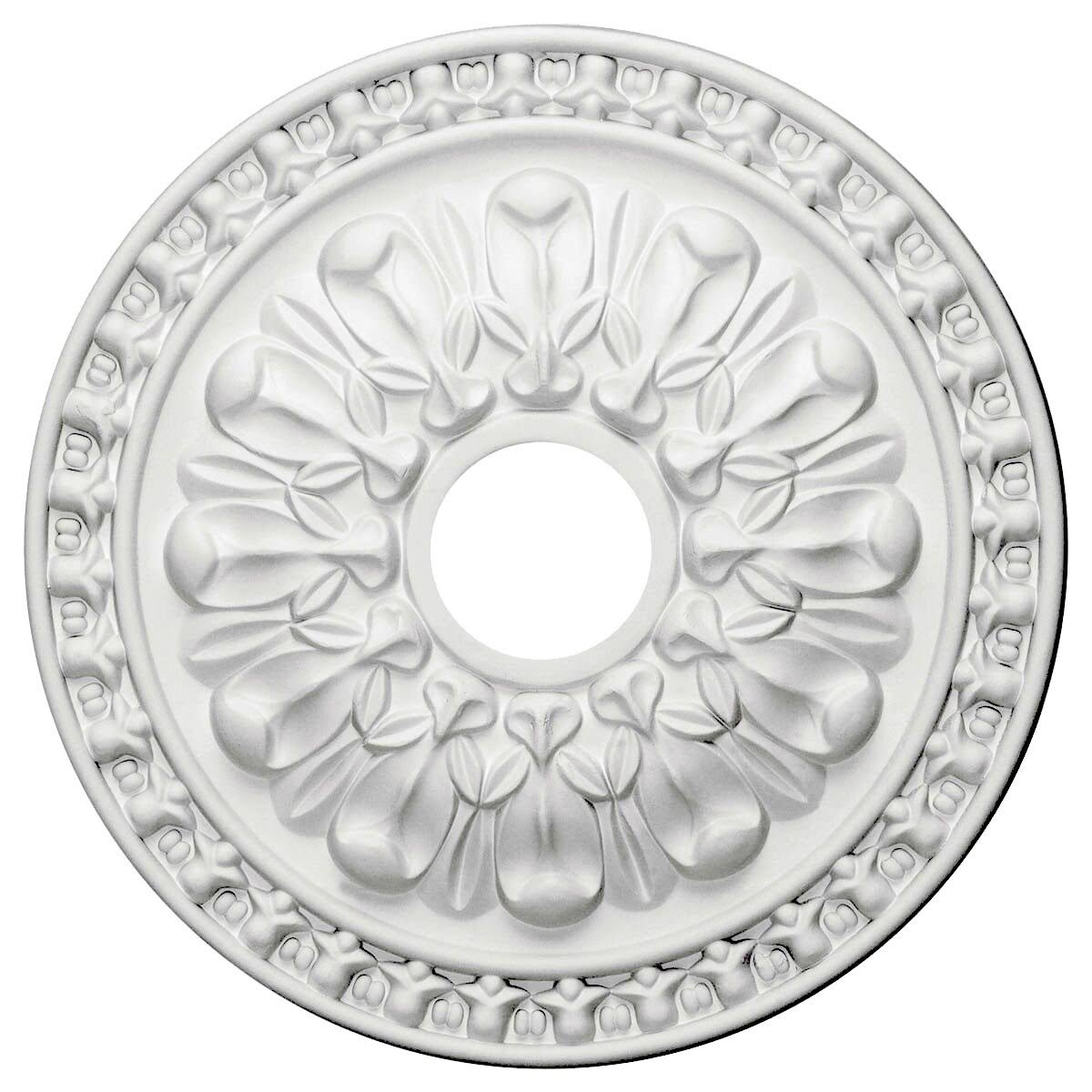 18x22OD x 3 1/2x22ID x 1 3/8x22P Hand-Painted Stone Hearth Crackle Ceiling Medallion U49128