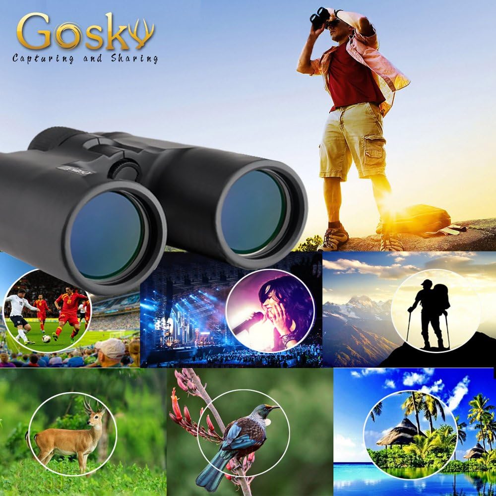 10x42 Roof Prism Binoculars with Phone Mount Strap Carrying Bag A5750