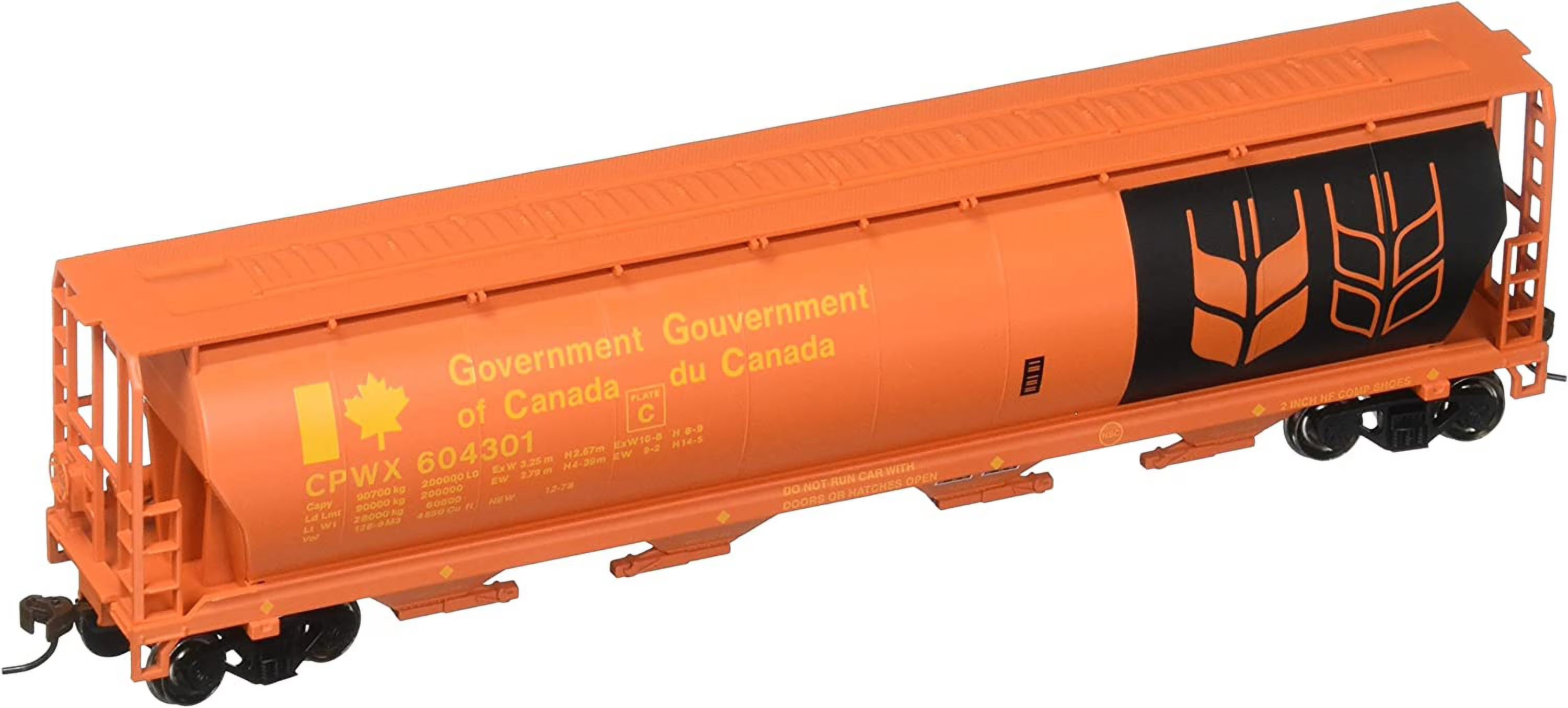 Canadian 4 Bay Cylindrical Grain Hopper, HO Scale X905195