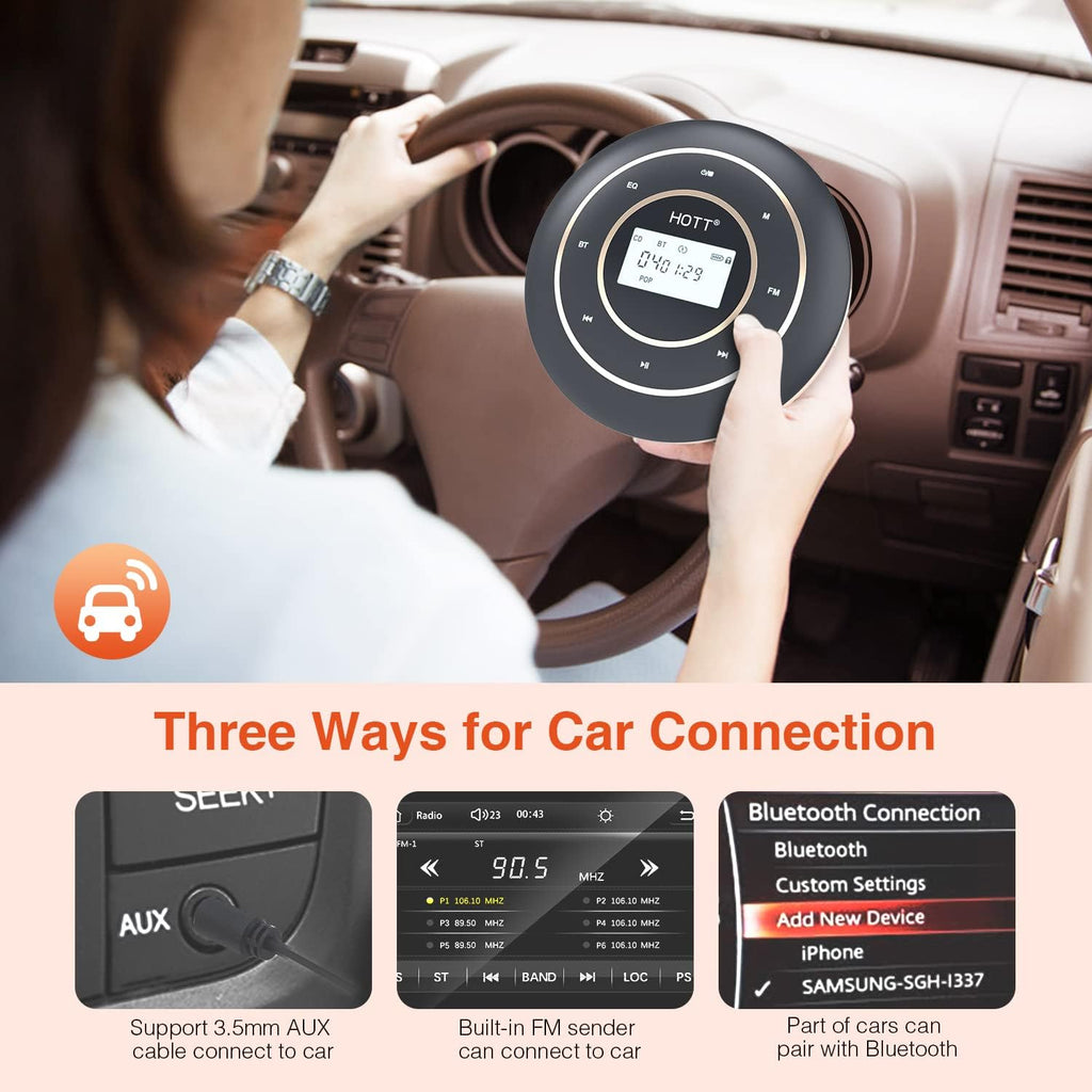 Portable CD Player with Bluetooth and FM Transmitter M722