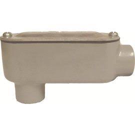 4in Aluminum Die Cast Threaded Conduit Body with Flat Cover & Gasket E5166