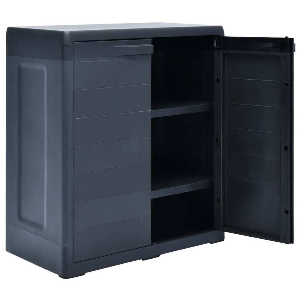 Black Plastic Garden Storage Cabinet Z708