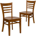 Cherry Wood Restaurant Chairs (Set of 2) A4037