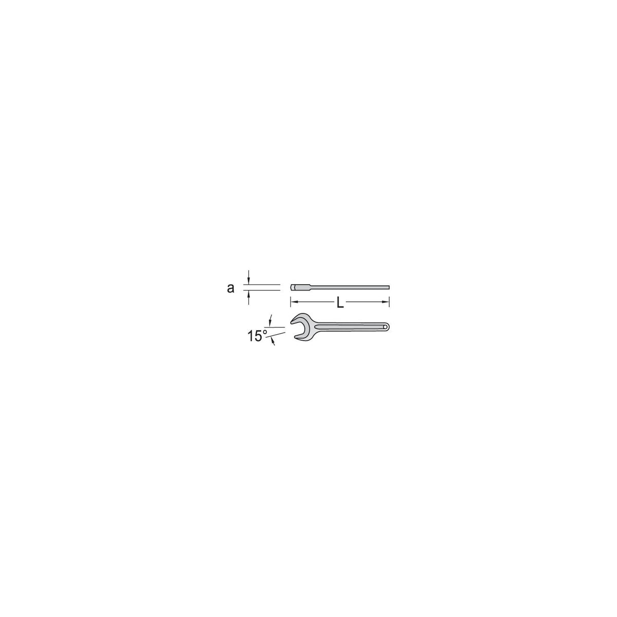 Single open ended spanner 80 mm O298668