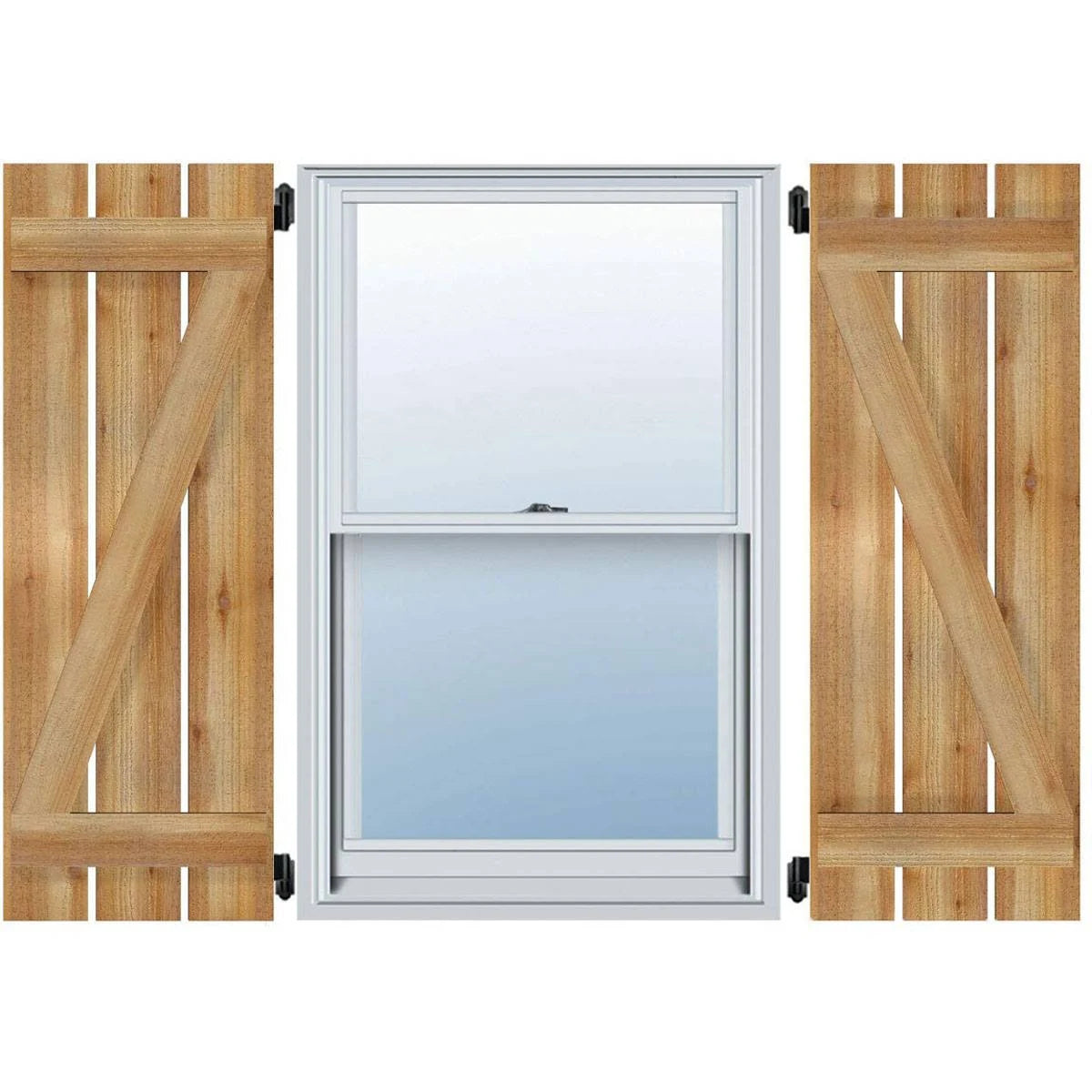 Board-n-Batten Shutters with Z-Bar, Rough Sawn Western Red Cedar R114870