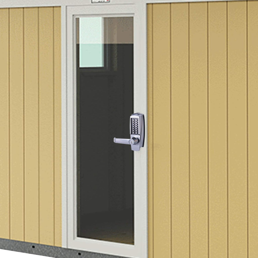Satin Chrome Keyless Lever Lock with Keypad, Pack of 2 Q543