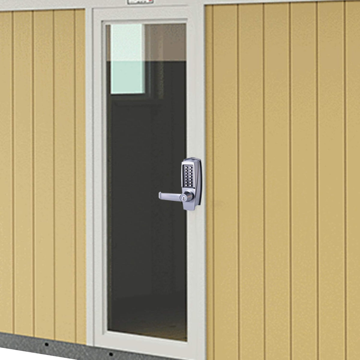 Satin Chrome Keyless Lever Lock with Keypad, Pack of 2 Q543
