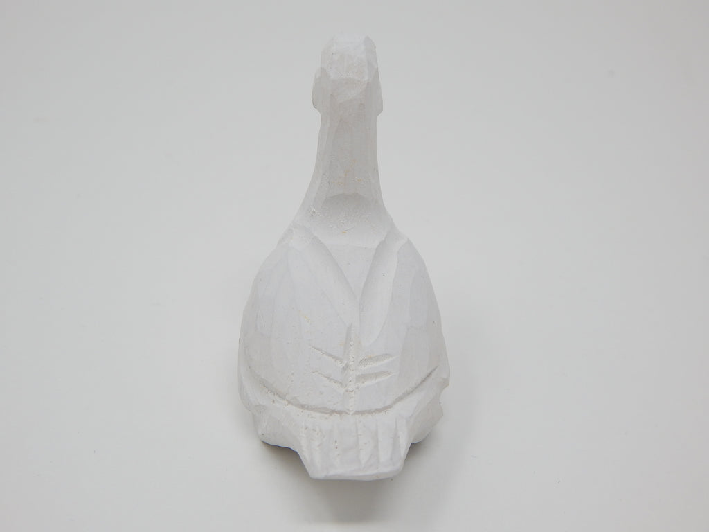 White Goose Handmade Wood Carved Figurine Collectible C5373