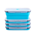 Blue Set of 4 Collapsible Food Storage Containers E8696