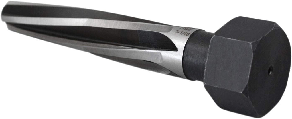 1-1/16'' by 5'' Flute Length Hex Shank H.S.S. Aligning Reamer, 7'' Oal, Spiral Flute, Pack of 2 E5854