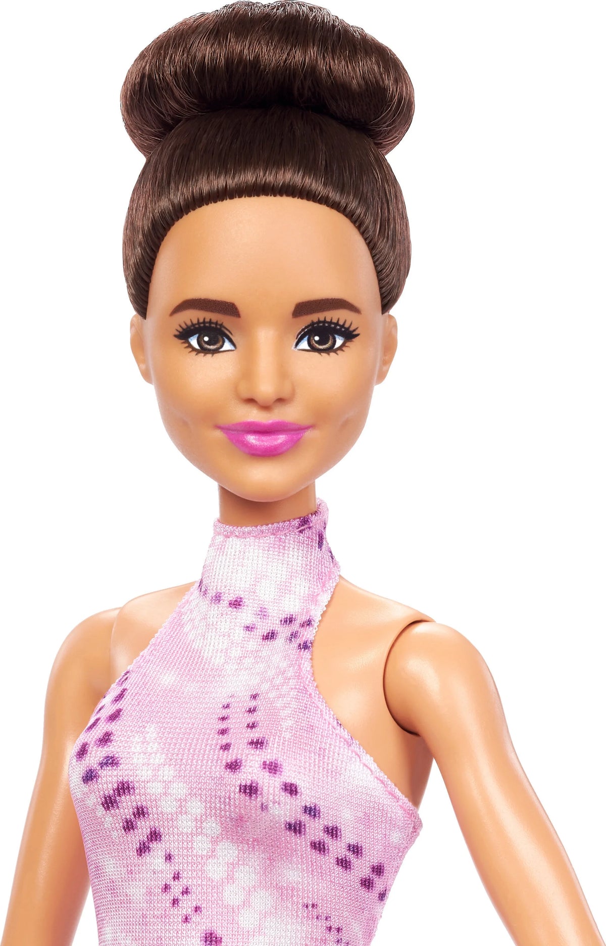Brunette Figure Skater Doll with Trophy D2406