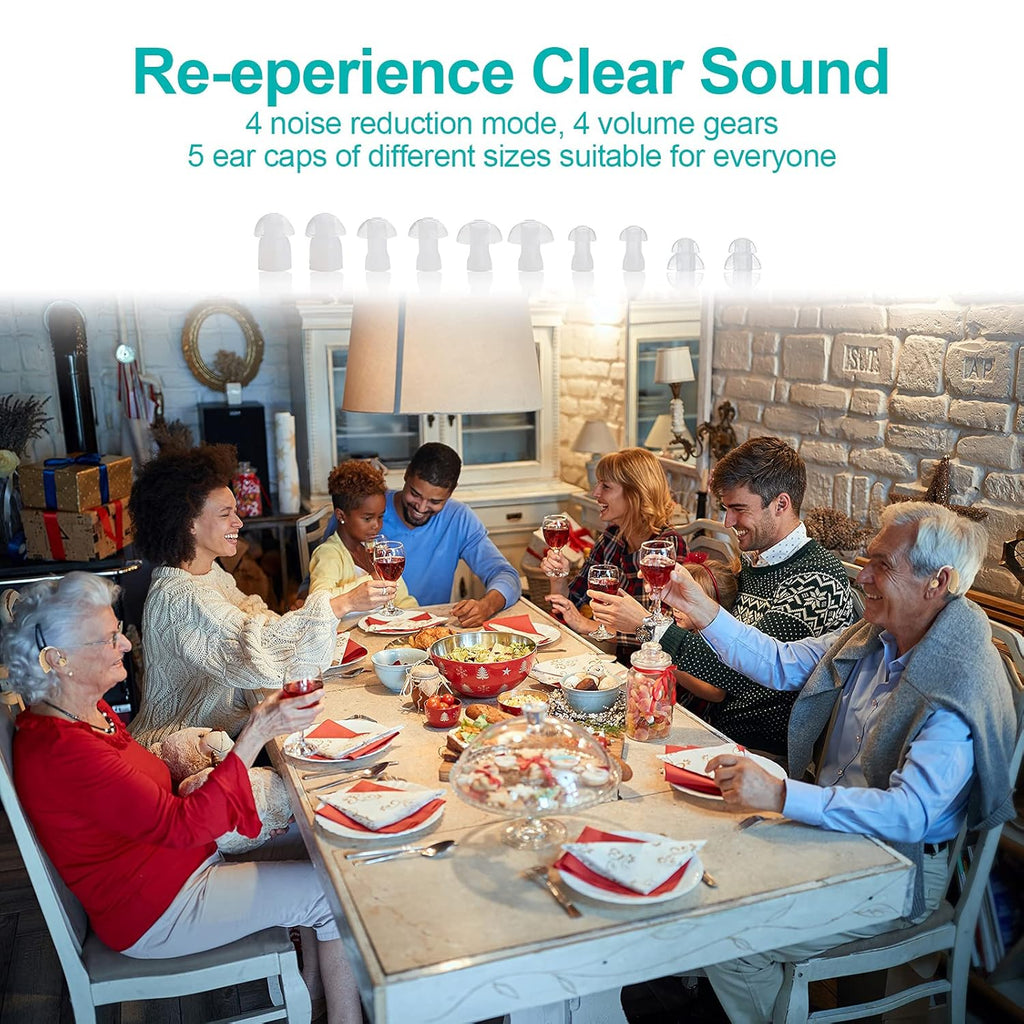 Rechargeable Hearing Aids with Noise Cancelling C58869