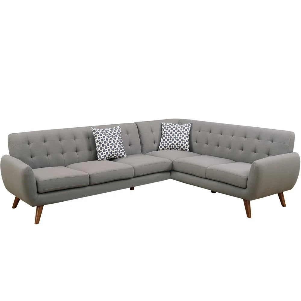 Grey Sectional Sofa Couch with Cushion Pillows H723905