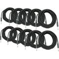 Braided Instrument Cable 1/4" 22 Black 30 ft. 10-Pack L61813
