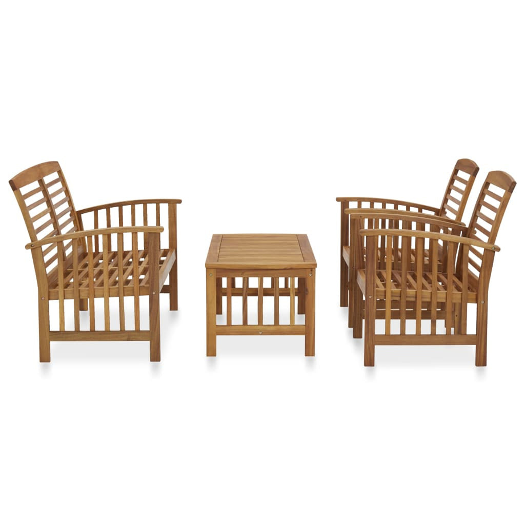 Set of 4 Acacia Wood Outdoor Furniture Set K382703