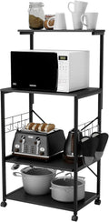 4 Tier Rolling Kitchen Cart with Storage Shelf L263403