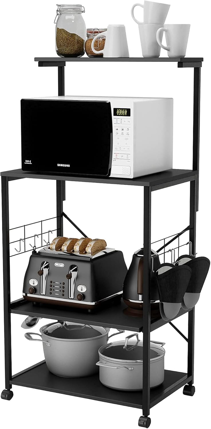 4 Tier Rolling Kitchen Cart with Storage Shelf L263403