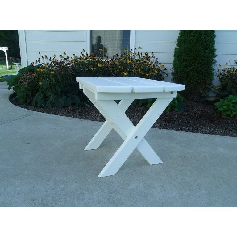 Walnut Poly Lumber Folding End Table X2860