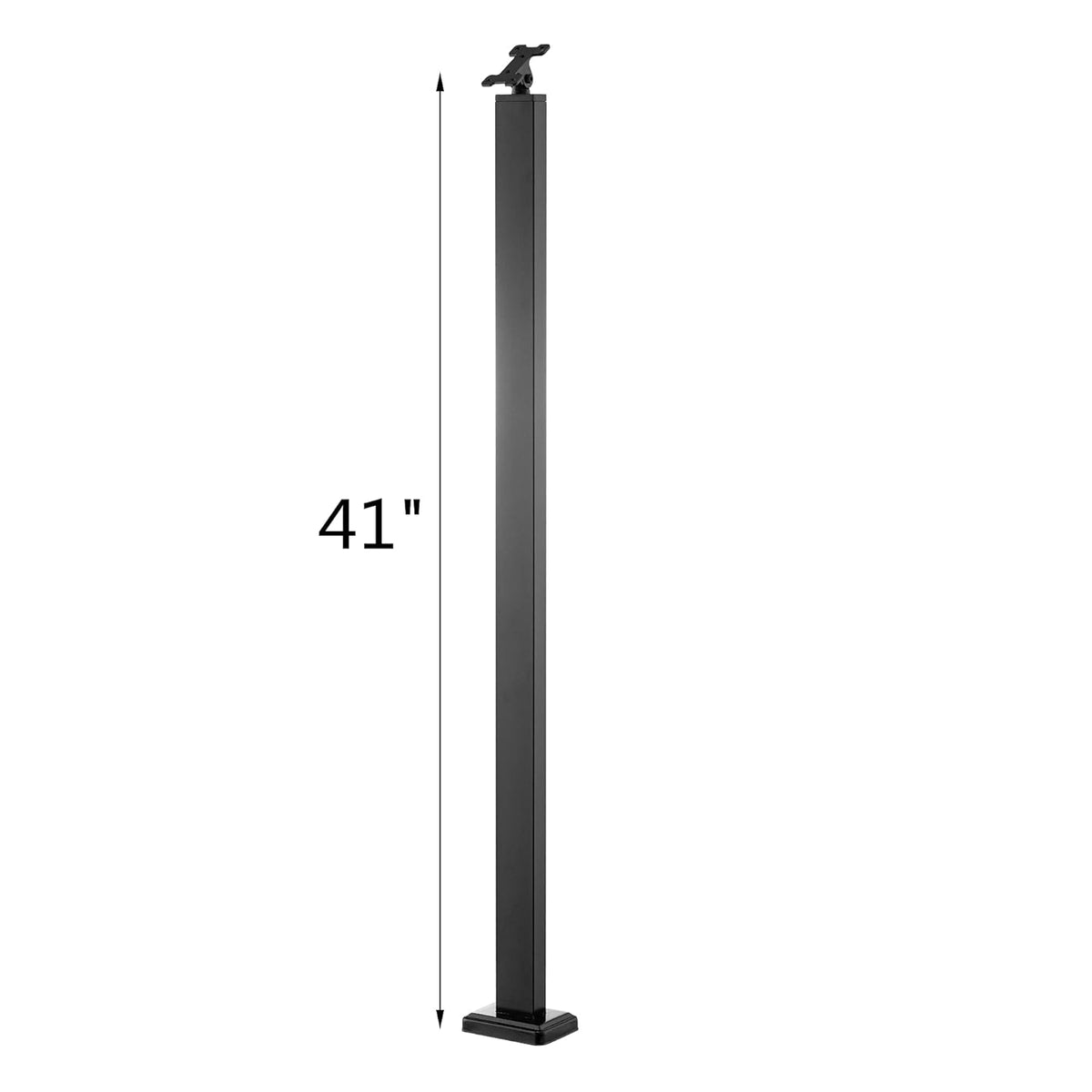 Black 42x1x2 Stainless Steel Square Cable Railing Post Z39279