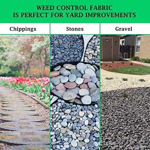 Heavy Duty Garden Landscape Fabric Ground Cover 6x300 ft 1.8 oz T44339